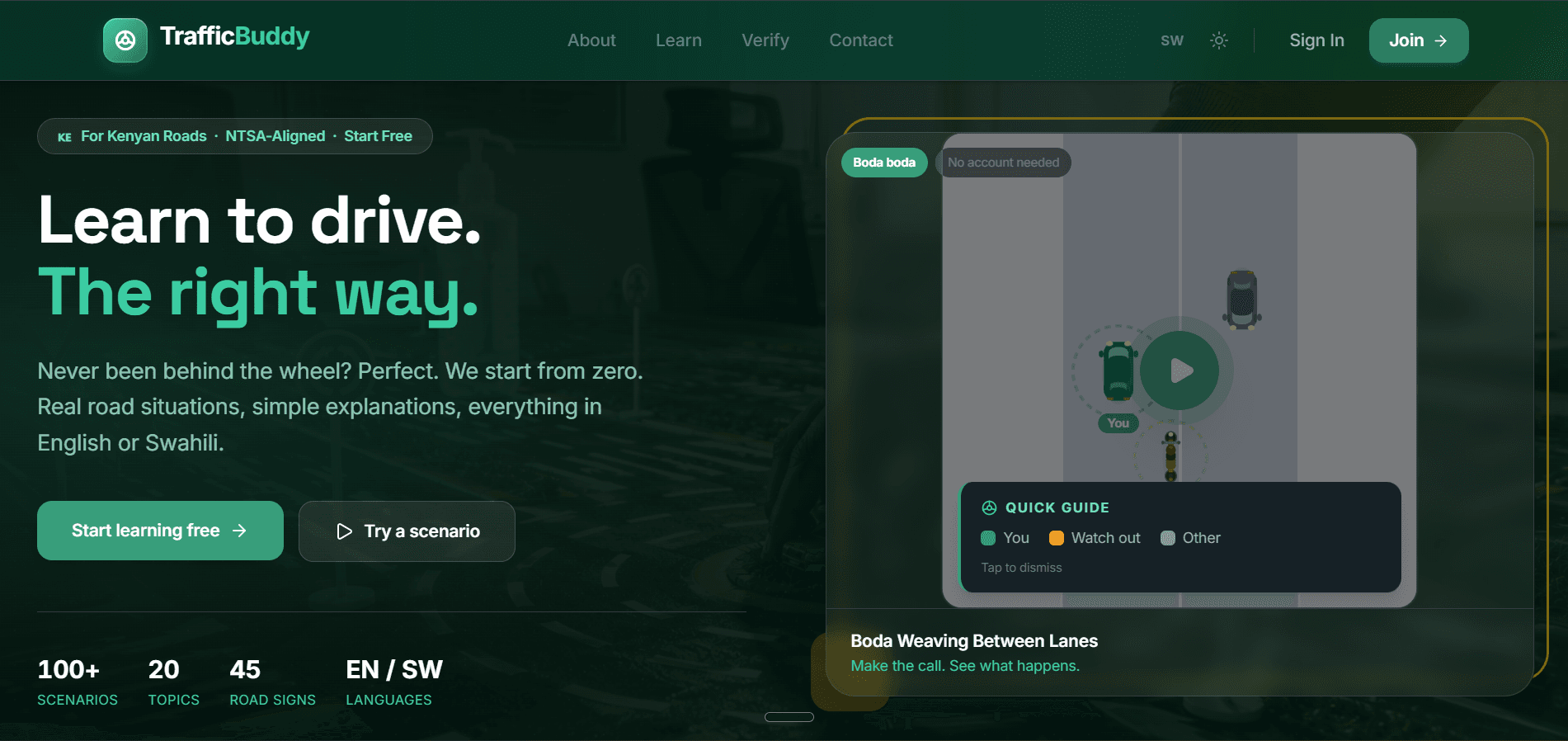 Traffic Buddy – NTSA Driving Platform